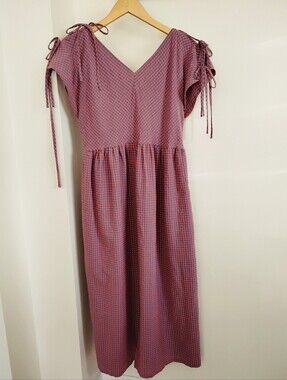 Proche Red And Blue Gingham Dress